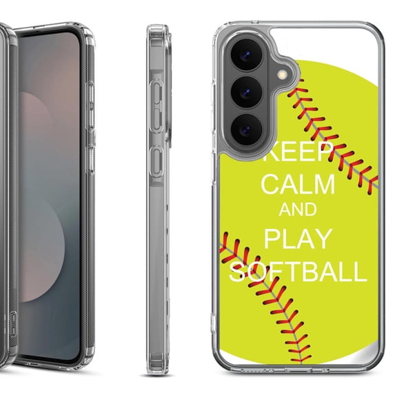 Shockproof Phone Case for Samsung Galaxy A37 5G, by OneToughShield - Keep Calm Softball