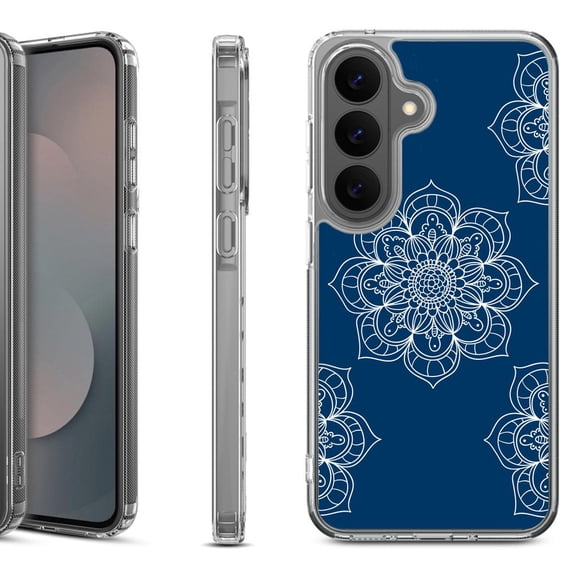 Shockproof Phone Case for Samsung Galaxy A37 5G, by OneToughShield - Mandala / Blue