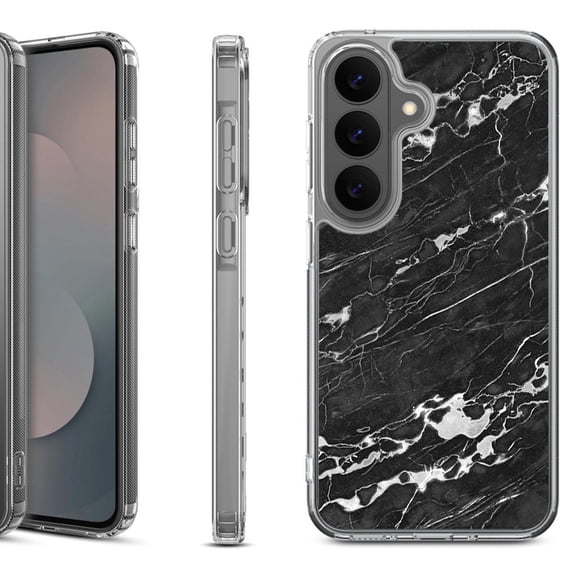 Shockproof Phone Case for Samsung Galaxy A37 5G, by OneToughShield - Marble B/W