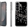 thumbnail image 1 of Shockproof Phone Case for Samsung Galaxy A37 5G, by OneToughShield - Music Notes / Black, 1 of 5