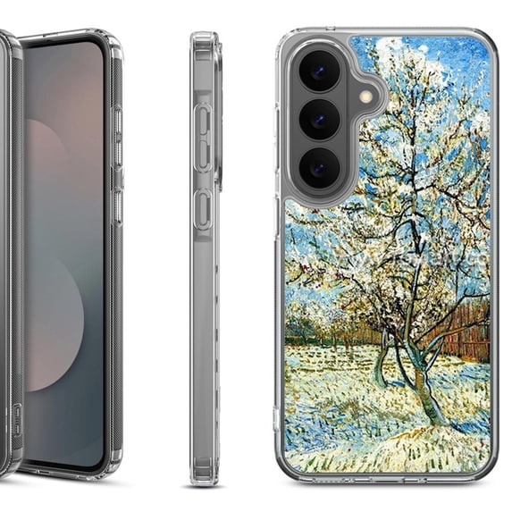 Shockproof Phone Case for Samsung Galaxy A37 5G, by OneToughShield - Peach Tree Blossom