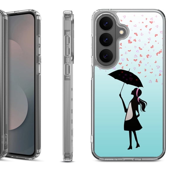 Shockproof Phone Case for Samsung Galaxy A37 5G, by OneToughShield - Rain/Hearts