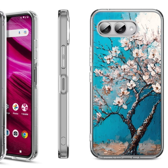 Shockproof Phone Case for T-Mobile Revvl 8, by OneToughShield - Almond Tree