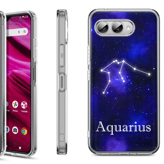 Shockproof Phone Case for T-Mobile Revvl 8, by OneToughShield - Aquarius