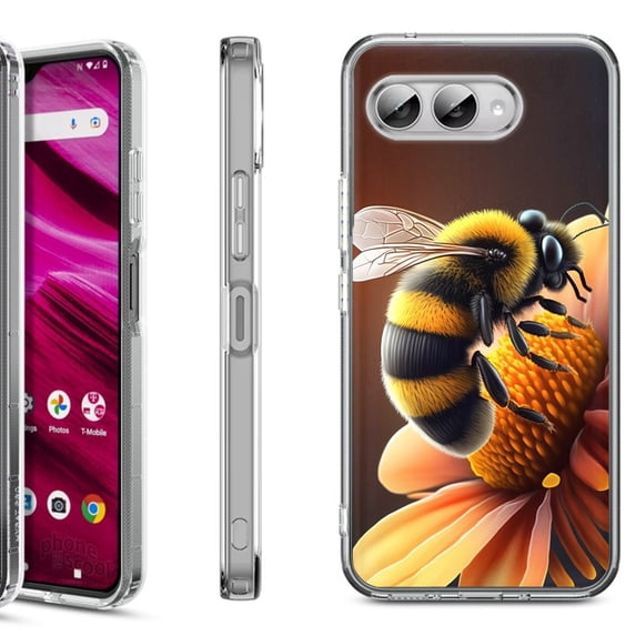 Shockproof Phone Case for T-Mobile Revvl 8, by OneToughShield - Bee