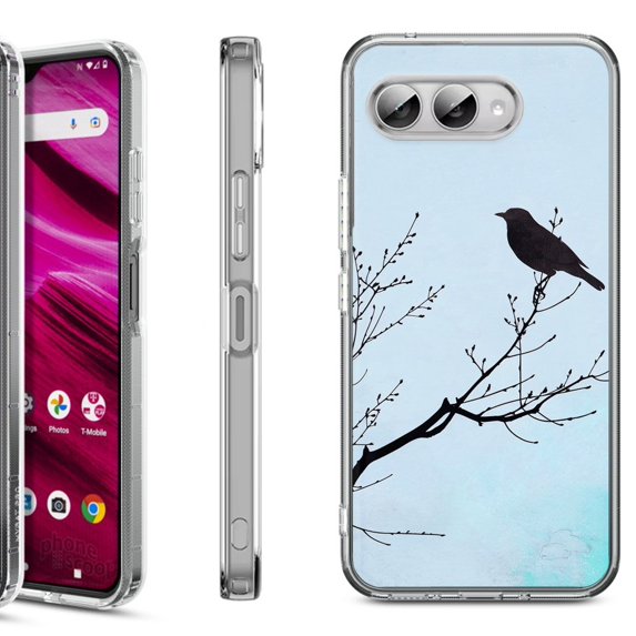 Shockproof Phone Case for T-Mobile Revvl 8, by OneToughShield - Bird at Dawn