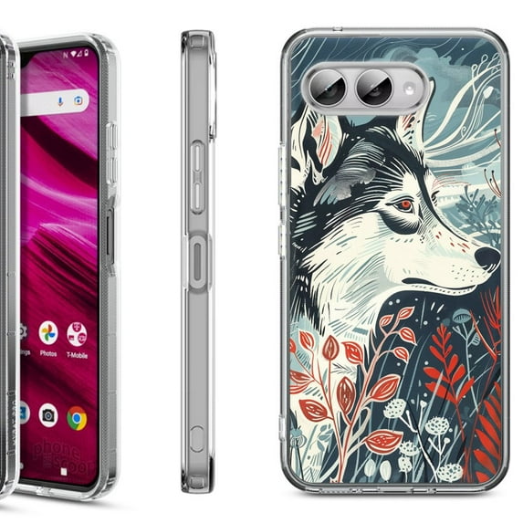 Shockproof Phone Case for T-Mobile Revvl 8, by OneToughShield - Calm Husky