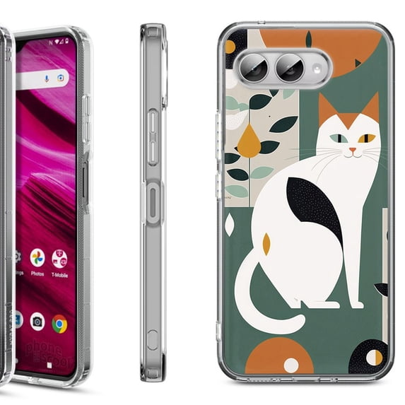 Shockproof Phone Case for T-Mobile Revvl 8, by OneToughShield - Cat