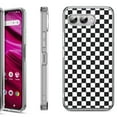 thumbnail image 1 of Shockproof Phone Case for T-Mobile Revvl 8, by OneToughShield - Checker B/W, 1 of 5