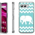 thumbnail image 1 of Shockproof Phone Case for T-Mobile Revvl 8, by OneToughShield - Chevron/Elephant, 1 of 5
