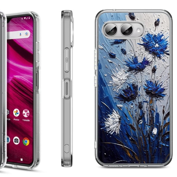 Shockproof Phone Case for T-Mobile Revvl 8, by OneToughShield - Cornflower