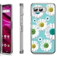 thumbnail image 1 of Shockproof Phone Case for T-Mobile Revvl 8, by OneToughShield - Daisy/Teal, 1 of 5
