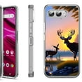 thumbnail image 1 of Shockproof Phone Case for T-Mobile Revvl 8, by OneToughShield - Deer Sunset, 1 of 5