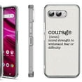 thumbnail image 1 of Shockproof Phone Case for T-Mobile Revvl 8, by OneToughShield - Dictionary/Courage, 1 of 5