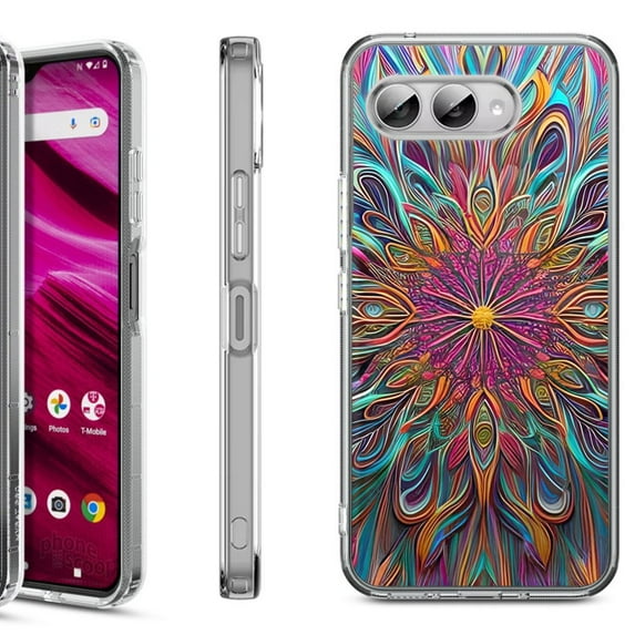 Shockproof Phone Case for T-Mobile Revvl 8, by OneToughShield - Doodle Art
