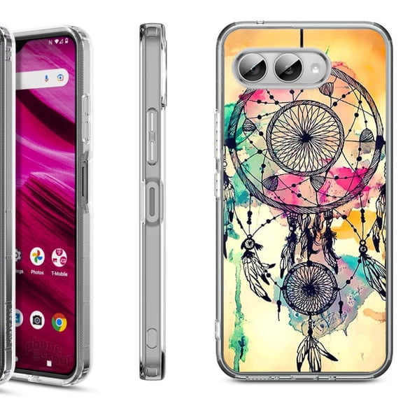 Shockproof Phone Case for T-Mobile Revvl 8, by OneToughShield - Dream Catcher Color