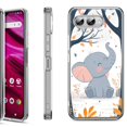 thumbnail image 1 of Shockproof Phone Case for T-Mobile Revvl 8, by OneToughShield - Elephant Smile, 1 of 5