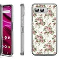 thumbnail image 1 of Shockproof Phone Case for T-Mobile Revvl 8, by OneToughShield - Floral/Rose, 1 of 5