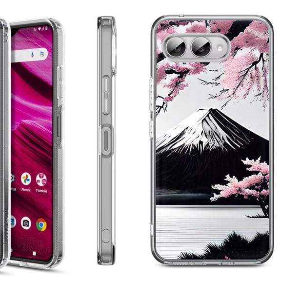 Shockproof Phone Case for T-Mobile Revvl 8, by OneToughShield - Fuji Sakura
