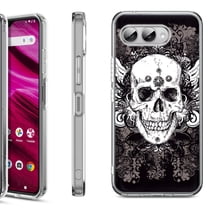 Shockproof Phone Case for T-Mobile Revvl 8, by OneToughShield - Grunge Skull
