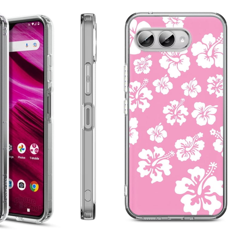 Shockproof Phone Case for T-Mobile Revvl 8, by OneToughShield - Hibiscus  Pink - Walmart.com