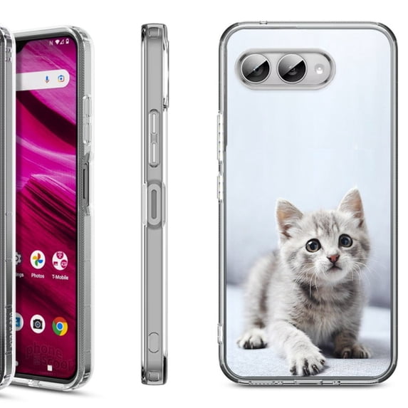 Shockproof Phone Case for T-Mobile Revvl 8, by OneToughShield - Kitty Cat