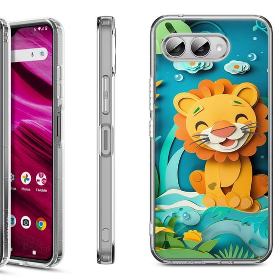 Shockproof Phone Case for T-Mobile Revvl 8, by OneToughShield - Lion Craft