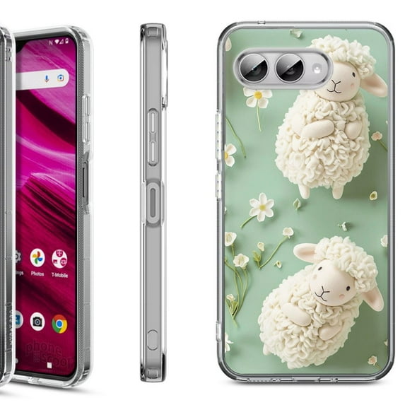 Shockproof Phone Case for T-Mobile Revvl 8, by OneToughShield - Little Sheep