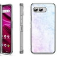 thumbnail image 1 of Shockproof Phone Case for T-Mobile Revvl 8, by OneToughShield - Marble Pink/Blue, 1 of 5