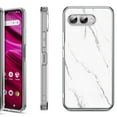 thumbnail image 1 of Shockproof Phone Case for T-Mobile Revvl 8, by OneToughShield - Marble / White, 1 of 5