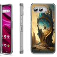 thumbnail image 1 of Shockproof Phone Case for T-Mobile Revvl 8, by OneToughShield - Melting Clock, 1 of 5