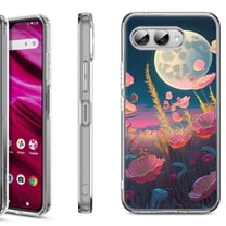Shockproof Phone Case for T-Mobile Revvl 8, by OneToughShield - Moon Poppies