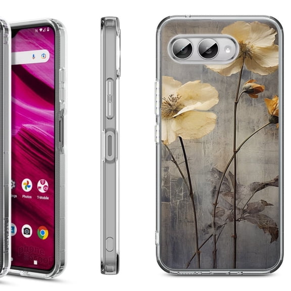Shockproof Phone Case for T-Mobile Revvl 8, by OneToughShield - Myth Flower