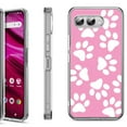 thumbnail image 1 of Shockproof Phone Case for T-Mobile Revvl 8, by OneToughShield - Pet Paw/ Pink, 1 of 5
