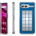 thumbnail image 1 of Shockproof Phone Case for T-Mobile Revvl 8, by OneToughShield - Phone Booth Blue, 1 of 5