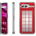 thumbnail image 1 of Shockproof Phone Case for T-Mobile Revvl 8, by OneToughShield - Phone Booth Red, 1 of 5