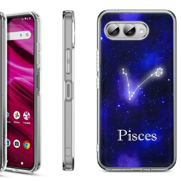 Shockproof Phone Case for T-Mobile Revvl 8, by OneToughShield - Pisces