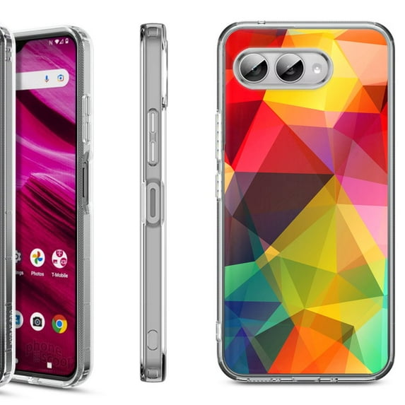 Shockproof Phone Case for T-Mobile Revvl 8, by OneToughShield - Polygon