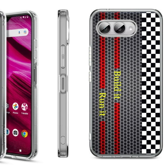 Shockproof Phone Case for T-Mobile Revvl 8, by OneToughShield - Racing