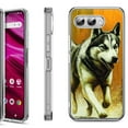 thumbnail image 1 of Shockproof Phone Case for T-Mobile Revvl 8, by OneToughShield - Running Husky, 1 of 5