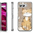 thumbnail image 1 of Shockproof Phone Case for T-Mobile Revvl 8, by OneToughShield - Smiling Cat, 1 of 5