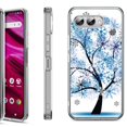 thumbnail image 1 of Shockproof Phone Case for T-Mobile Revvl 8, by OneToughShield - Snowflakes Tree, 1 of 5