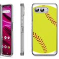 thumbnail image 1 of Shockproof Phone Case for T-Mobile Revvl 8, by OneToughShield - Softball Green, 1 of 5