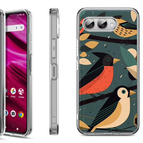 Shockproof Phone Case for T-Mobile Revvl 8, by OneToughShield - Songbird
