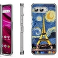thumbnail image 1 of Shockproof Phone Case for T-Mobile Revvl 8, by OneToughShield - Starry Night Eiffel, 1 of 5