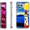 thumbnail image 1 of Shockproof Phone Case for T-Mobile Revvl 8, by OneToughShield - Starry Night Lighthouse, 1 of 5