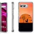 thumbnail image 1 of Shockproof Phone Case for T-Mobile Revvl 8, by OneToughShield - Sunset Deer, 1 of 5