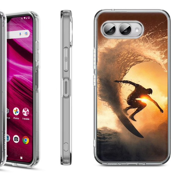 Shockproof Phone Case for T-Mobile Revvl 8, by OneToughShield - Surfing