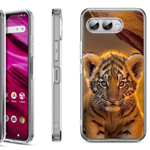 Shockproof Phone Case for T-Mobile Revvl 8, by OneToughShield - Tiger Cub