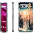 thumbnail image 1 of Shockproof Phone Case for T-Mobile Revvl 8, by OneToughShield - Winter Pine, 1 of 5